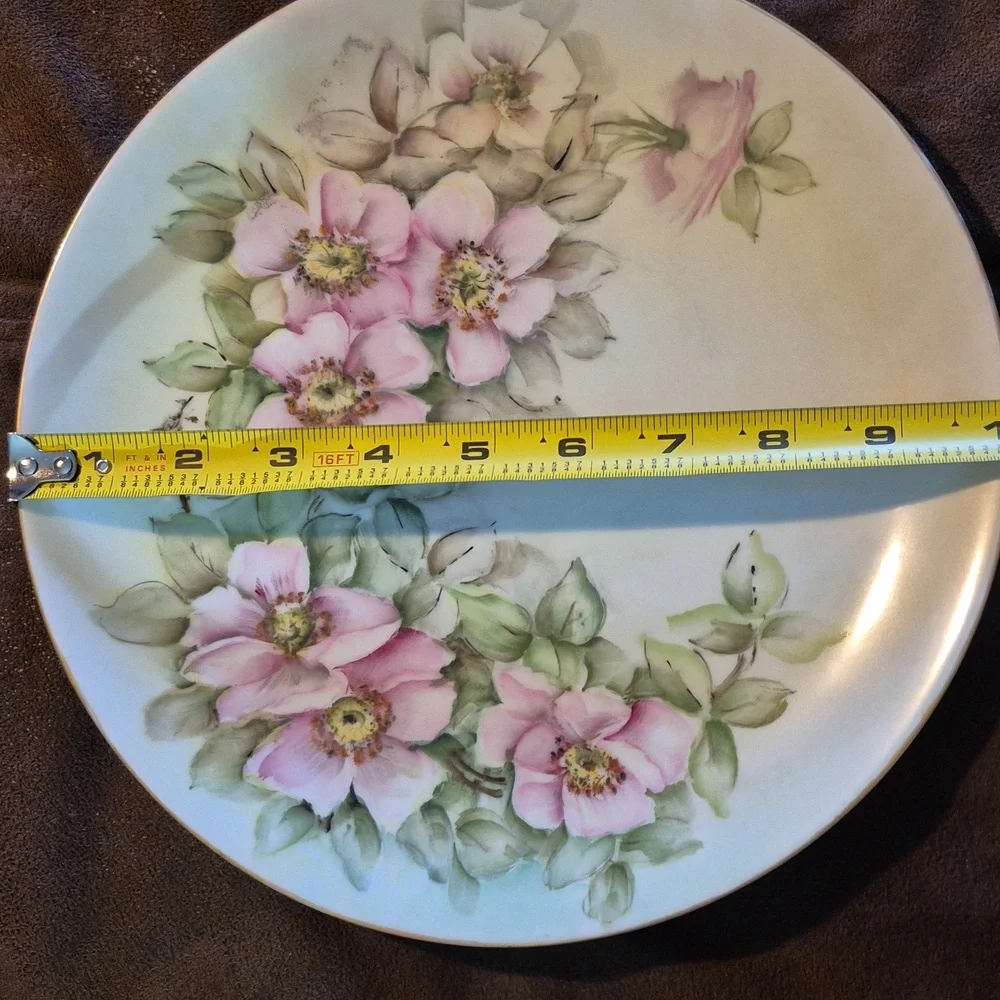Arzberg Germany, 1962 Elegant Floral Plate with Pink and Green Design